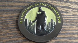 Canadian police TBL Thin Blue Line Batman Challenge Coin #53X - £18.47 GBP