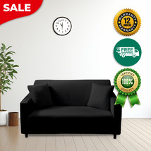 Anyhouz 3 Seater Sofa Cover Plain Black Style and Protection For Living ... - $960.46 MXN