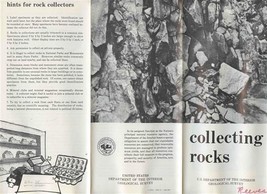 Collecting Rocks Brochure 1964 Department of the Interior Geological Survey - £12.40 GBP