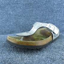 Papillio By Birkenstock Women Thong Sandal Shoes Silver Synthetic Size 9... - $27.72