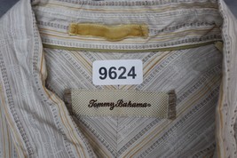 Tommy Bahama Shirt Men XL Yellow Beige Long Sleeve Button Up Casual Striped - £18.18 GBP