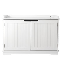 Cat Washroom Litter Box Cabinet Storage Bench Side Table For Living Room... - £92.71 GBP