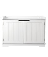 Cat Washroom Litter Box Cabinet Storage Bench Side Table For Living Room... - £88.86 GBP