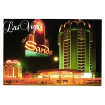 Las Vegas Sands Casino Marquee Night Lights Hotel Vintage Postcard Vacation - £7.59 GBP