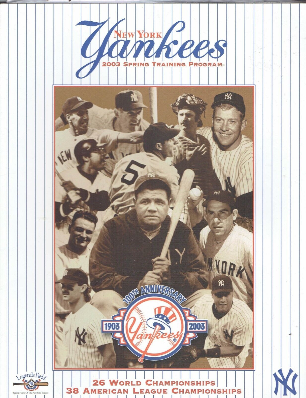 2003 New York Yankees Spring Training Magazine Program - $15.15