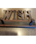 &quot;WISH&quot; ~ Wooden ~ Home Decor ~ Wall Decor ~ Black Wood w/Red Accent - €25,77 EUR
