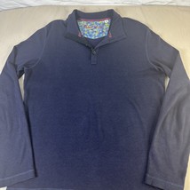 Robert Graham Henley pullover Size Large 1/4 Button - $28.01