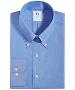 B by Brooks Brothers Mens Regular Fit Non-Iron Solid Dress Shirt Blue-14... - €39,57 EUR