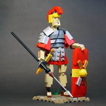 Roman Legionary Soldier Model Building Blocks Set Warrior MOC Bricks Toy... - $20.78