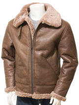 Men&#39;s Antique Brown Sheepskin Jacket Fairmile - $1,621.67 MXN