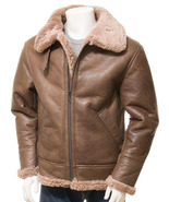 Men&#39;s Antique Brown Sheepskin Jacket Fairmile - $87.00
