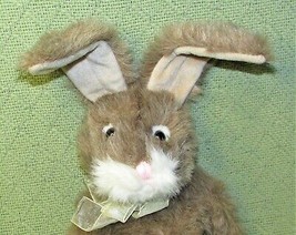 Russ Berrie Covington Bunny 15&quot; Rabbit Plush Stuffed Animal Brown White Hare Toy - £7.66 GBP