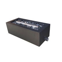 Tabletop Fire Pit 14-inch Rectangle Gas Burning Outdoor Table Heater 10,000 BTUs - £84.40 GBP