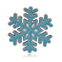 Snowflake Glitter Soft Enamel Lapel Pin - £7.85 GBP