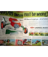 Lawn Boy Rotary Power Mowers 2 pg Magazine Advertising Print Ad Art 1960s - $9.59 CAD