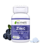 EZ Melts Zinc for Immune Support, 30 mg 60 Tablets, Blueberry Flavor EXP... - £15.73 GBP