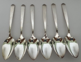 Oneida SURF CLUB Silverplate 1881 Rogers 6 Oval Soup Spoons Silverware 1938 - $349.75 MXN