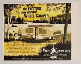 1969 Print Ad Wheel Camper Tent Camping Trailers Kwikitchen Centreville,MI - £9.25 GBP