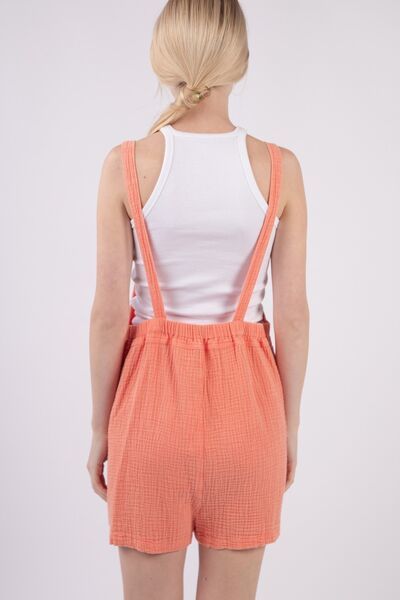 VERY J Sleeveless Double Gauze Overalls with Pockets Item image 2