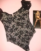 Victoria&#39;s Secret 34B Bra Set+S Thong+Teddy ONE-PIECE Beige Black Lace Floral - £116.31 GBP