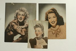 Vintage Lot Hollywood Movie Star Photos LANA TURNER Magazine Newsprint - $13.08