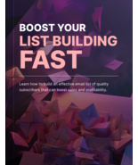 E-Book - Boost Your List Building Fast - Free Shipping - $27.36 MXN
