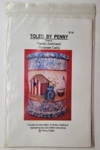 Toled By Penny Presents Garden Americana Stoneware Caddy Pattern - $11.87