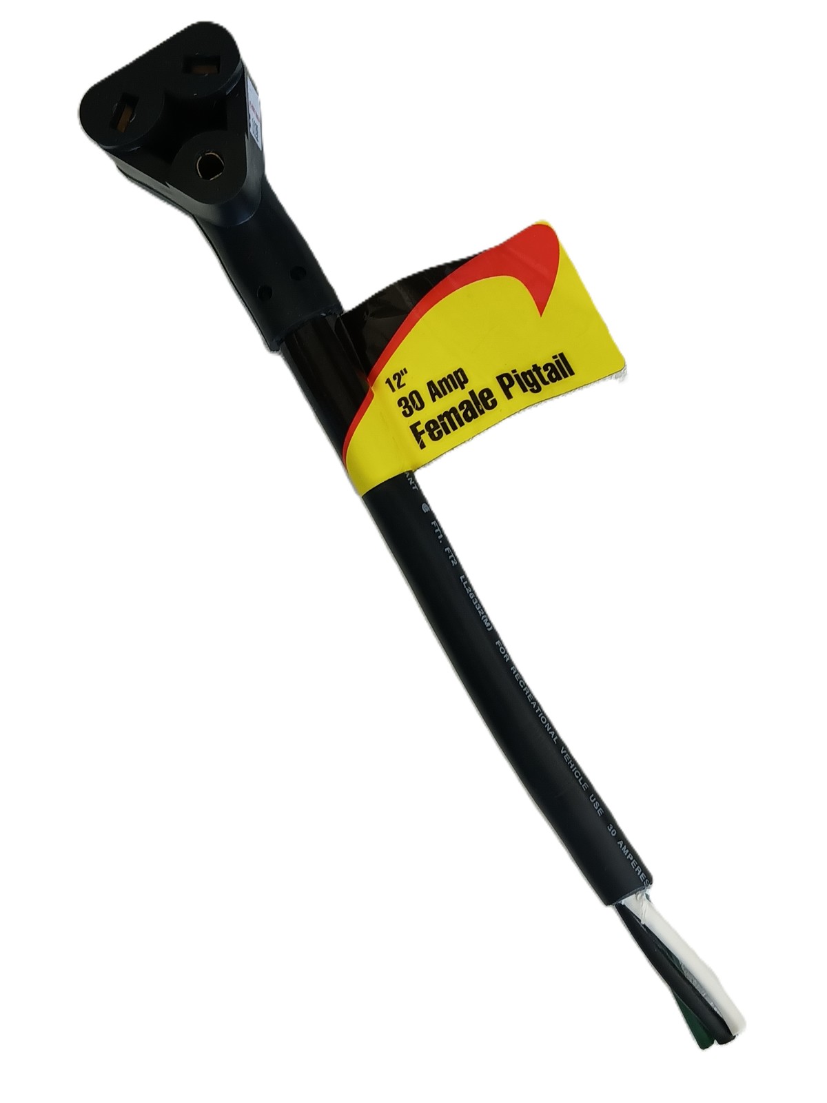 JR Products M-3027-B 30 Amp 12&quot; FEMALE Pigtail - $11.99