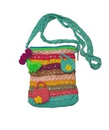 Bohemian Knit Crossbody Purse Rainbow Pride Shoulder Bag u Whimsical Lin... - £41.15 GBP