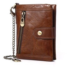 Classic/Vintage, Genuine Leather Anti-Theft Short Wallet - RFID Blocking - £31.59 GBP