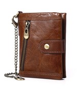 Classic/Vintage, Genuine Leather Anti-Theft Short Wallet - RFID Blocking - £31.44 GBP