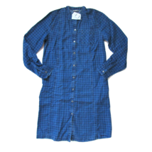 NWT J. Jill Denim Chambray in Blue Ridge Check Plaid Button Down Shirt Dress XS - £33.23 GBP