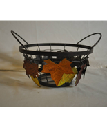 Fall Themed Metal Basket - £15.80 GBP