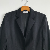 FRAME Wool Blazer Jacket S Navy Pin Stripe One Button Blazer Flap Pockets - £33.53 GBP