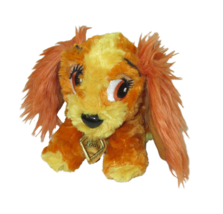 Lady and the Tramp Plush 8" Dog Brown Tan With Collar Soft Stuffed Animal Disney - $9.89