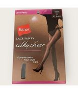Hanes NWT Lace Panty Silky Sheer 54034 in Jet Black Size S - $14.25