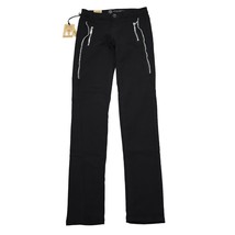 Monarda Pants Womens M Black Mid Rise Flat Front Skinny Fit Denim Jeans - £23.35 GBP