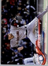 2018 Topps 37 Corey Kluber League Leader Cleveland Indians - £0.77 GBP