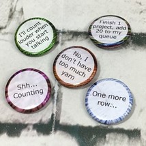 Pin Back Buttons With Sayings Collection lot of 5 - £7.76 GBP