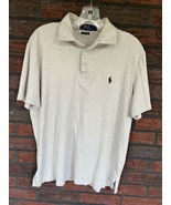 Ralph Lauren Beige Polo Shirt Large Short Sleeve Top Brown Pony Classic ... - $13.30