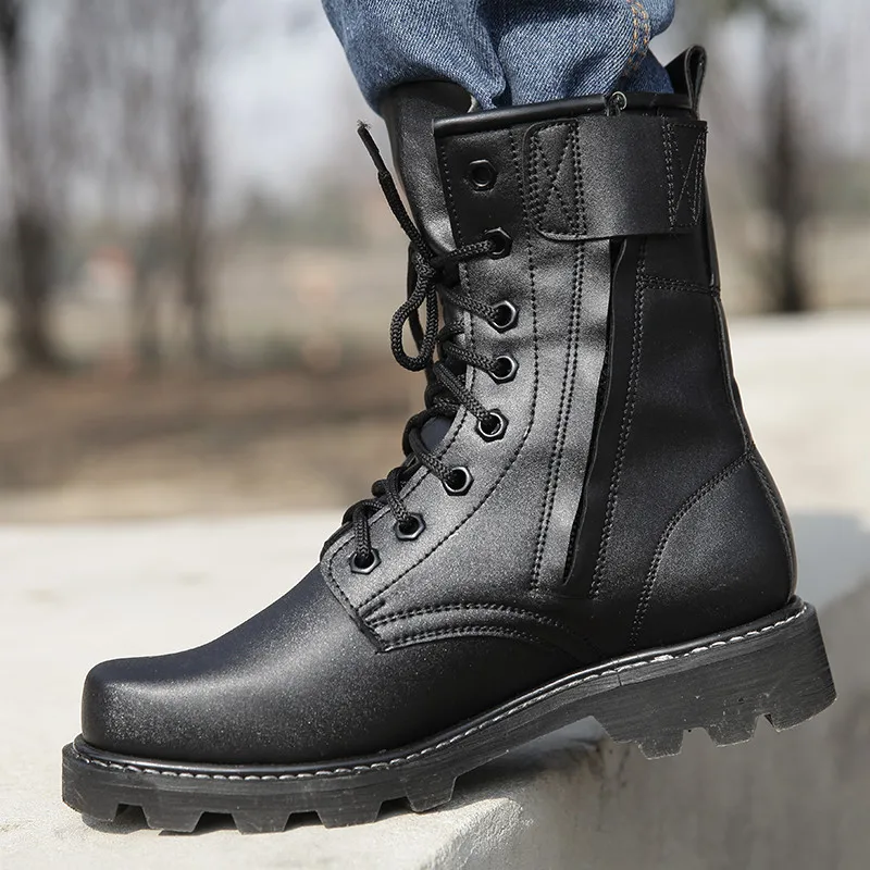 Military Steel Toe Work Safety Shoes Tactical Bota Combat Boots Men Casu... - $77.00