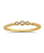 14K Yellow Gold Diamond-Set Ring - £314.32 GBP