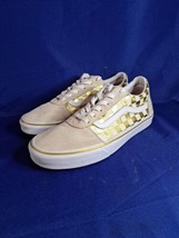 VANS Old Skool Checkerboard Lace up shoes  Womens Size 10 Gold ivory - £18.51 GBP