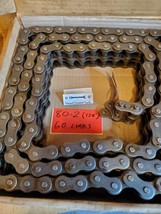 Tsubaki 80-2RB #80-2 5F11 Roller Chain 10ft w/ Connector Link WE SHIP TODAY - $195.22