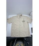 Centro Men’s “100% Cuban Cigars” button Front Shirt Large Beige - $23.02 CAD