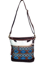 Challenger Women Canvas Handwoven Brown Leather Handbag Tote Purse 17RT2... - $49.49