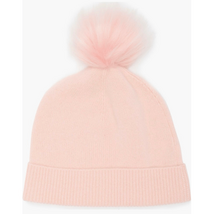Nordstrom Faux Fur Cashmere Pompom Beanie, Pink, 100% Cashmere, NWT - $49.00
