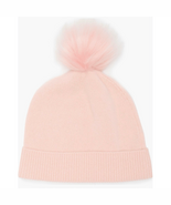 Nordstrom Faux Fur Cashmere Pompom Beanie, Pink, 100% Cashmere, NWT - $902.99 MXN