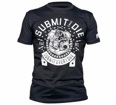 New Fuji Sports BJJ Submit or Die Jiu-Jitsu T-Shirt T Tee Shirt - Black - £19.65 GBP
