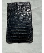 Vintage Black Glossy Alligator Bifold Wallet from Harrods England - $4,118.21 MXN